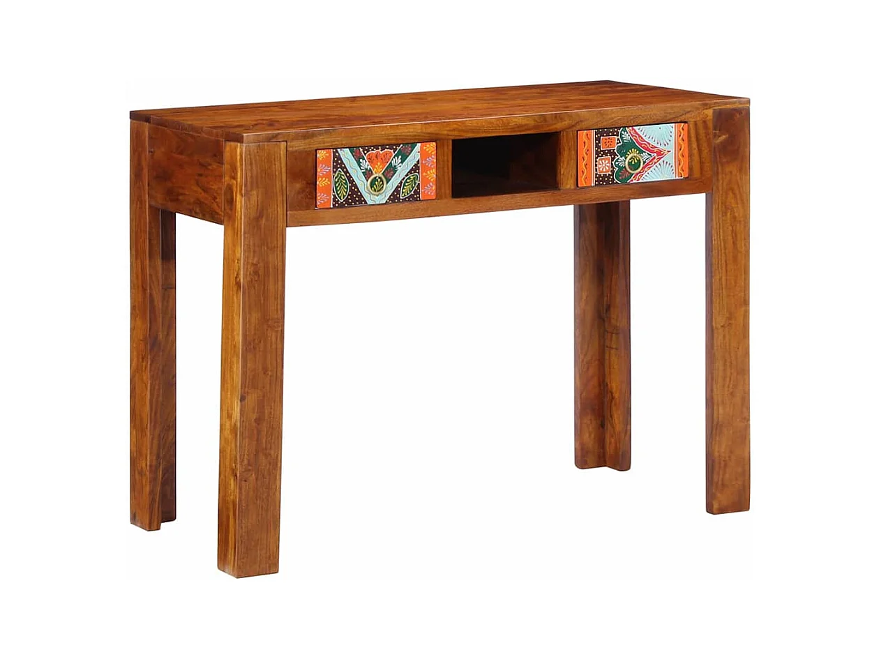 Bureau avec tiroir Marron 100 x 50 x 75 cm Bois d'acacia massif