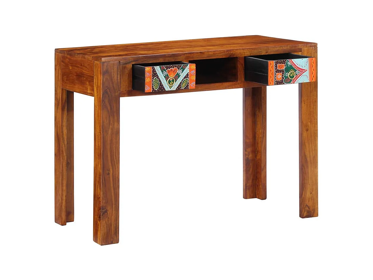 Bureau avec tiroir Marron 100 x 50 x 75 cm Bois d'acacia massif
