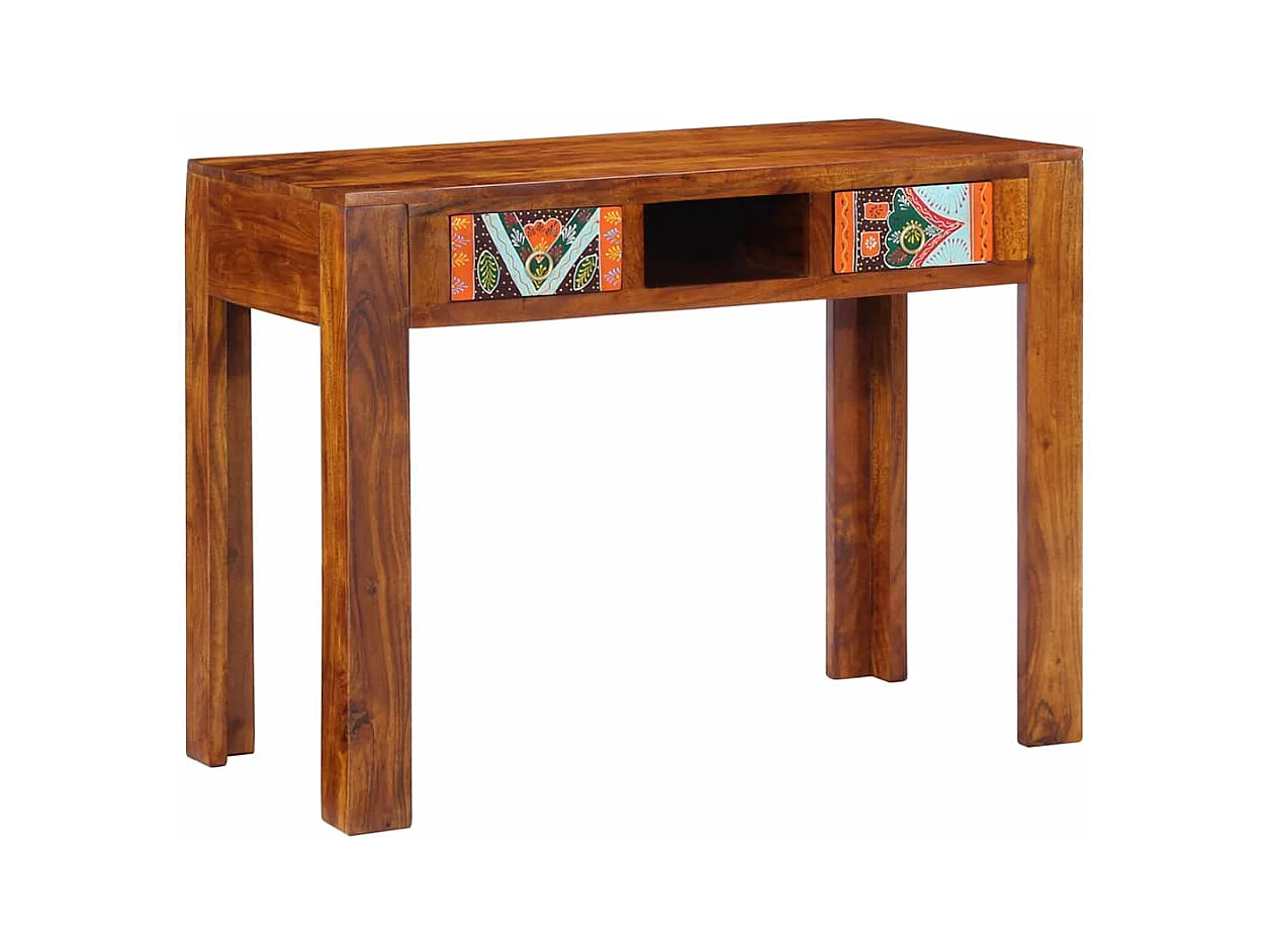 Bureau avec tiroir Marron 100 x 50 x 75 cm Bois d'acacia massif