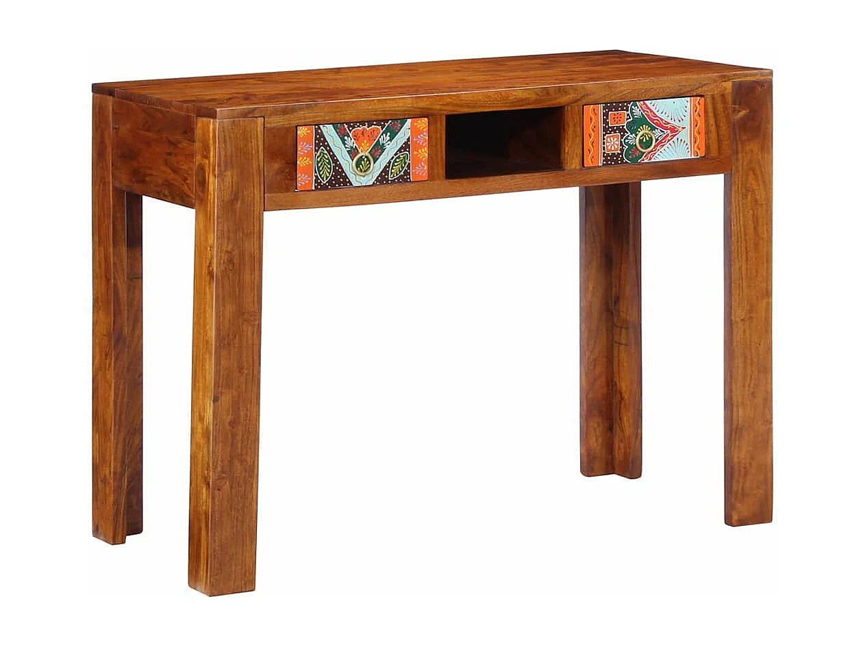 Bureau avec tiroir Marron 100 x 50 x 75 cm Bois d'acacia massif