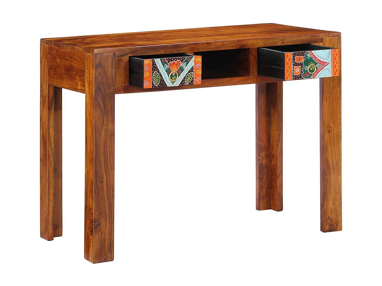 Bureau avec tiroir Marron 100 x 50 x 75 cm Bois d'acacia massif