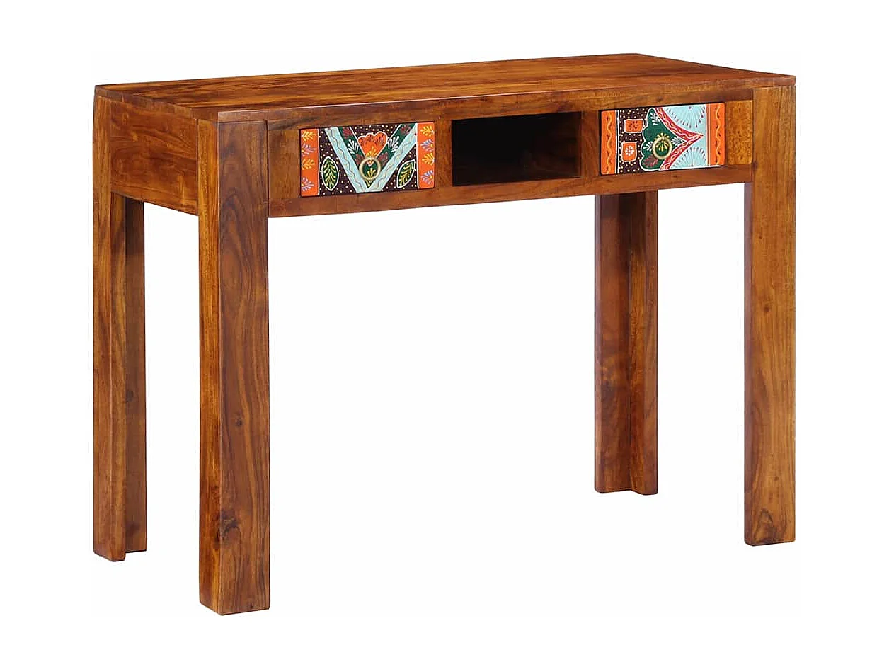 Bureau avec tiroir Marron 100 x 50 x 75 cm Bois d'acacia massif
