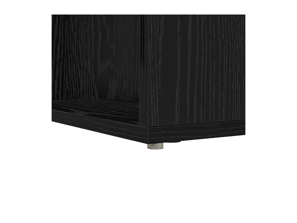 Bureau d'angle avec étagère Chêne noir 101.5 x 149.5 x 149.5 cm