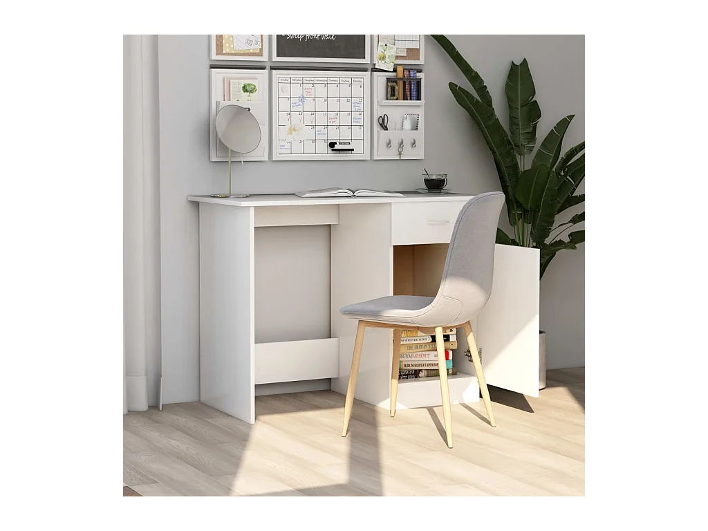 Wit bureau 100x50x76 cm bewerkt hout