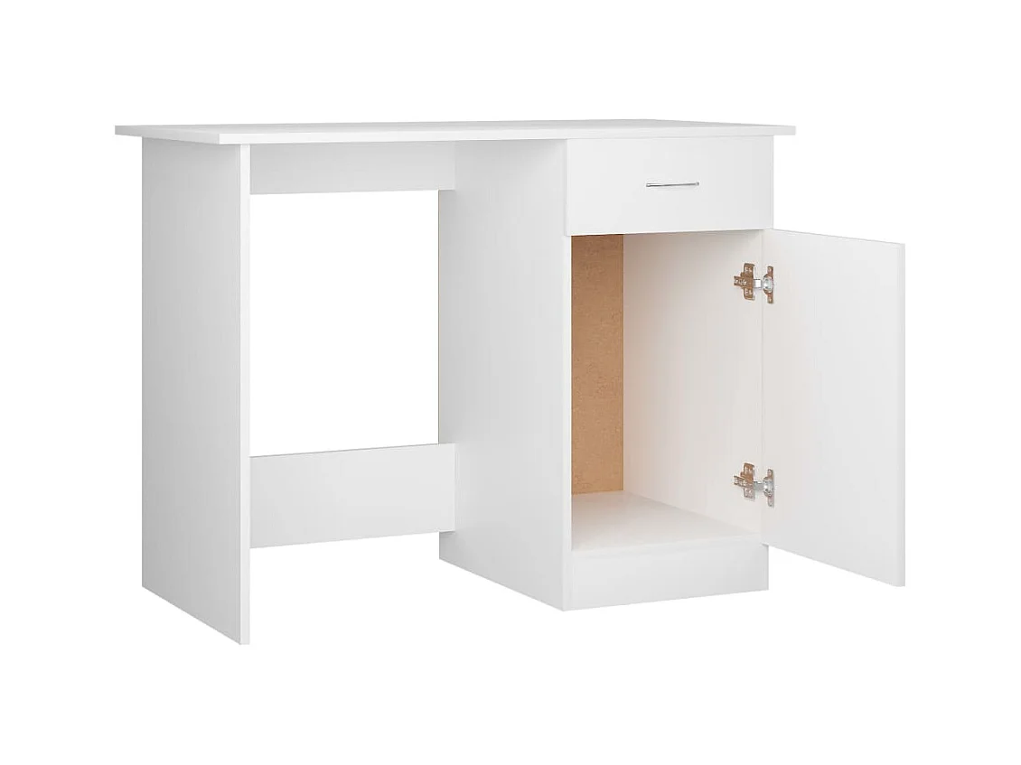 Wit bureau 100x50x76 cm bewerkt hout