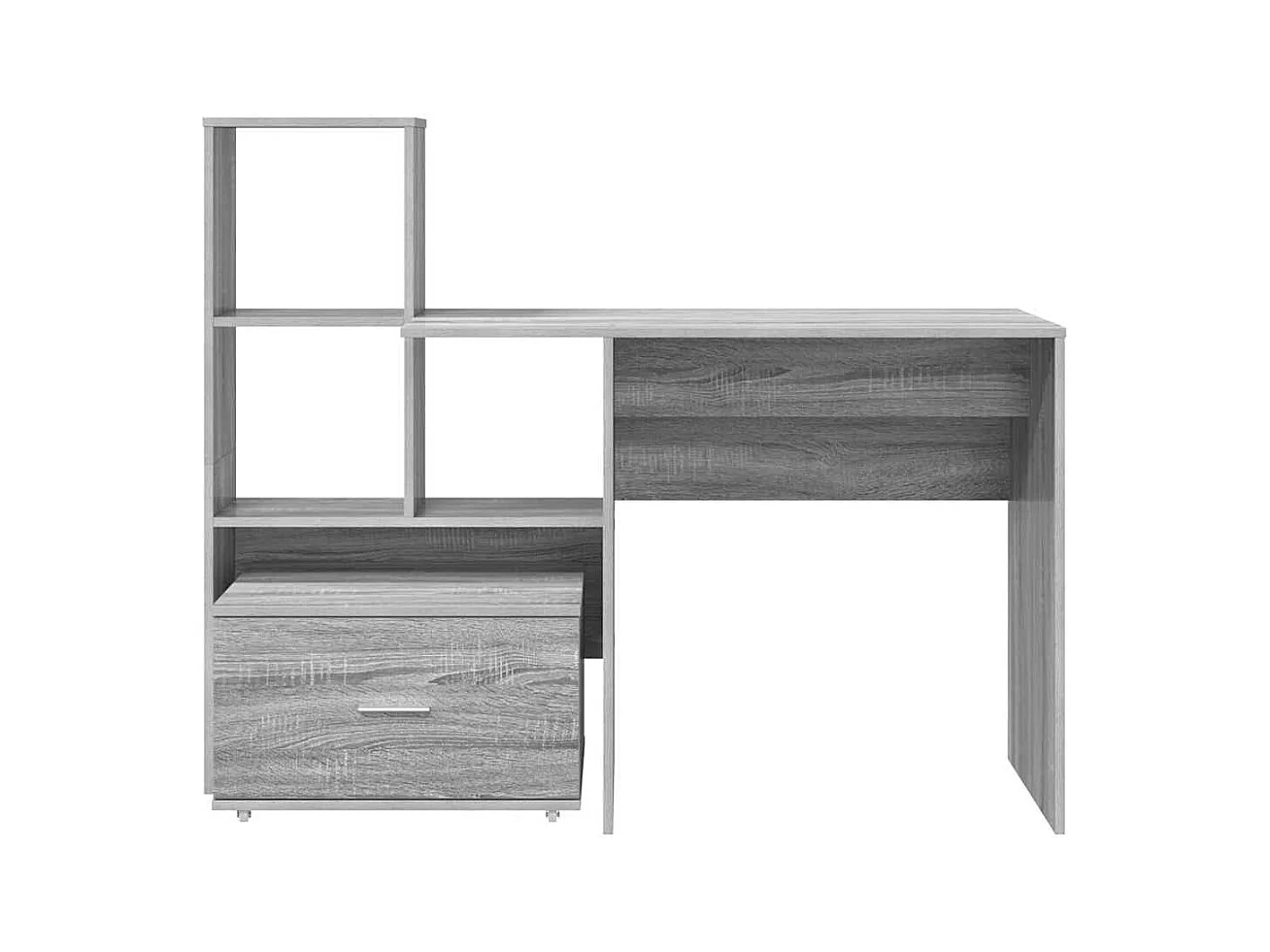 Bureau Sonoma gris 131,5 x 50 x 106,5 cm Bois d'ingénierie
