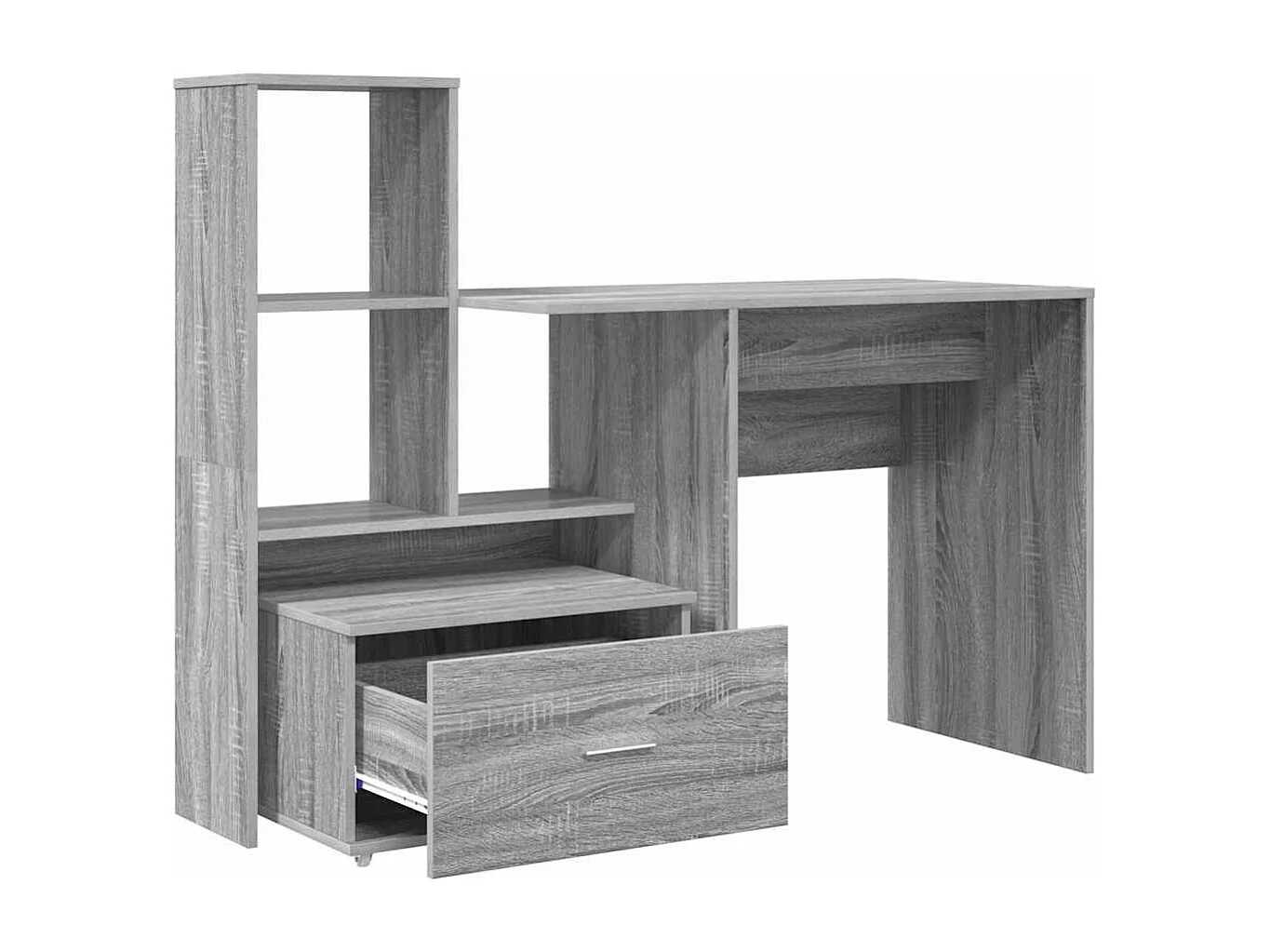 Bureau Sonoma gris 131,5 x 50 x 106,5 cm Bois d'ingénierie