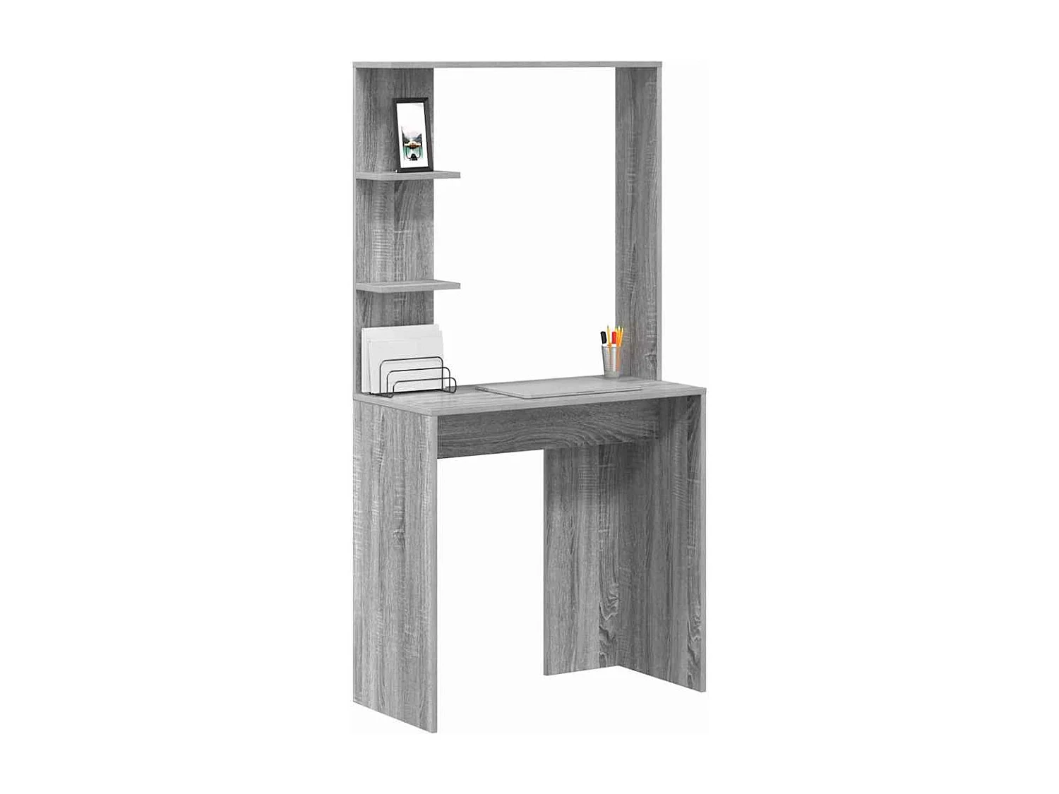 Bureau Sonoma gris 78.5 x 37 x 154.5 cm Bois d'ingénierie