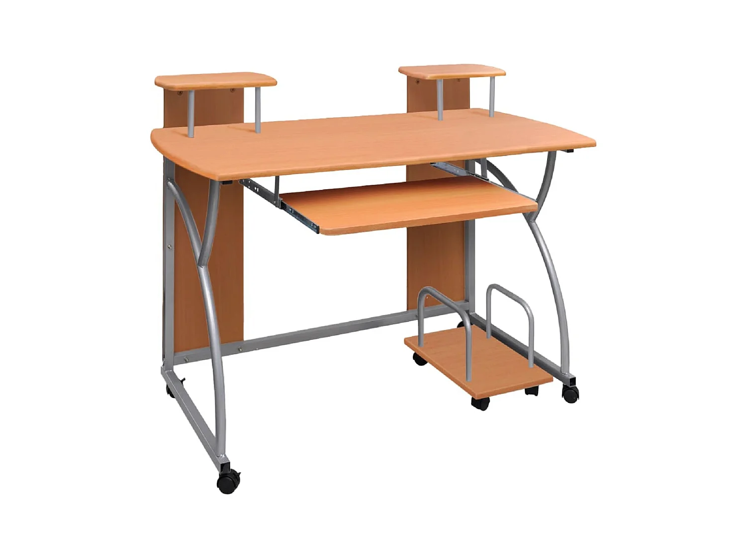 Scrivania per computer marrone 110x52x88,5 cm in legno ingegnerizzato