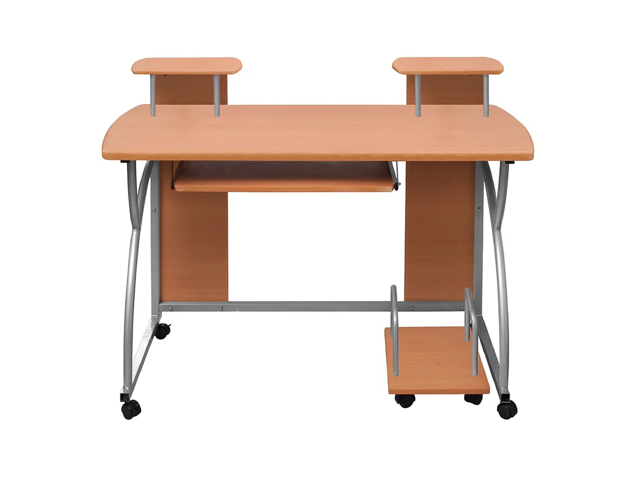 Scrivania per computer marrone 110x52x88,5 cm in legno ingegnerizzato