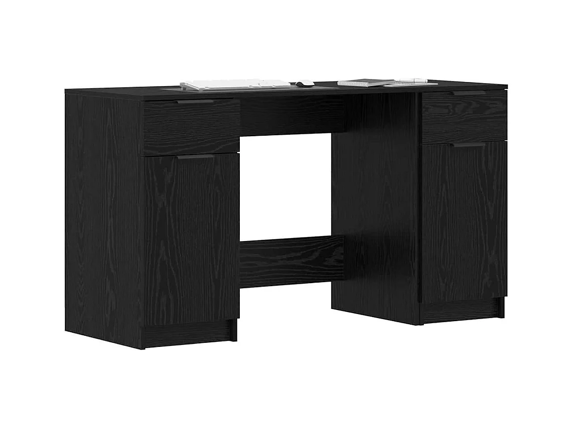 Bureau Chêne noir 133 x 50 x 75 cm Bois d'ingénierie