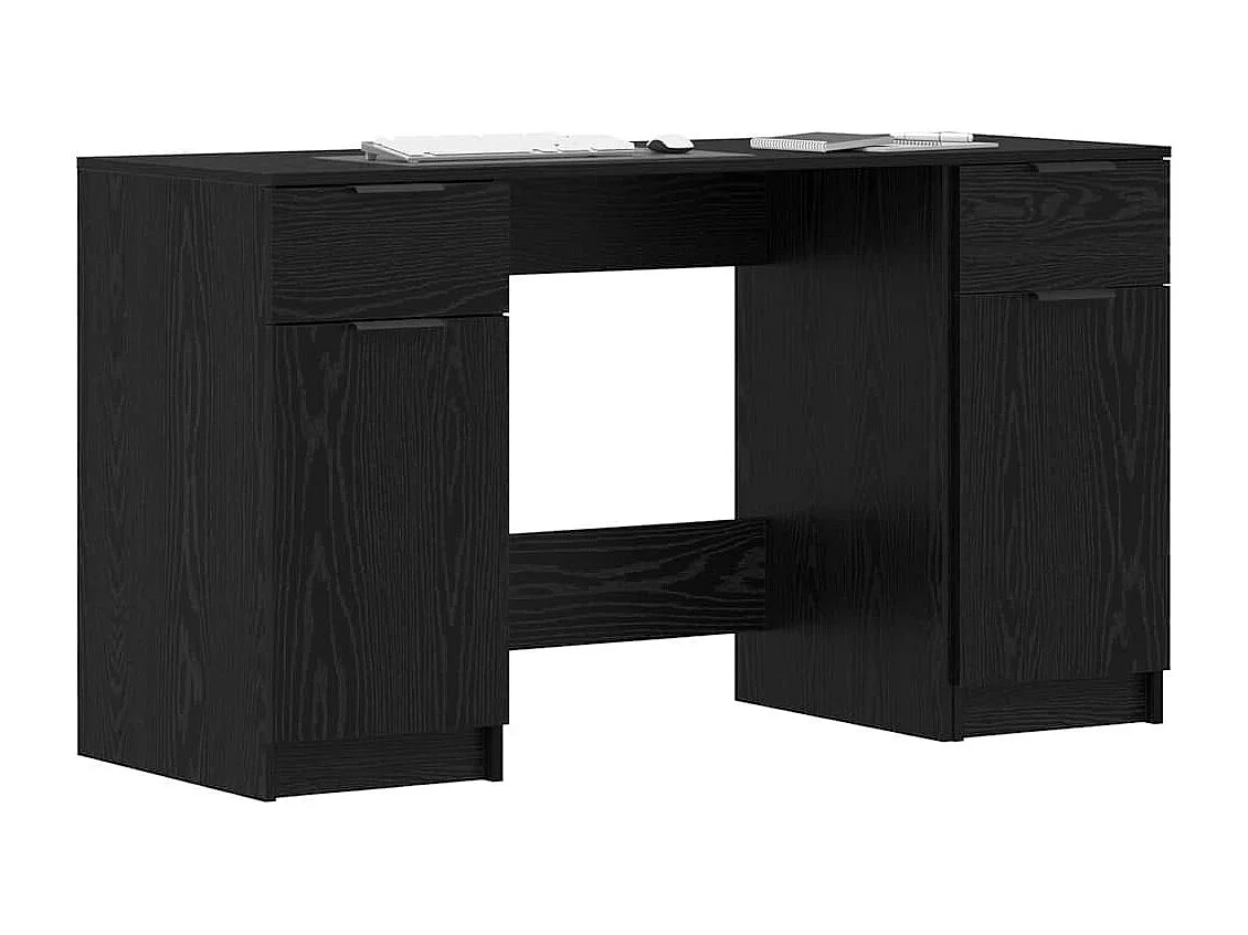 Bureau Chêne noir 133 x 50 x 75 cm Bois d'ingénierie