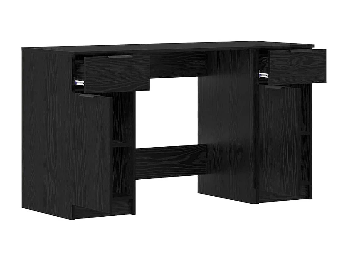 Bureau Chêne noir 133 x 50 x 75 cm Bois d'ingénierie