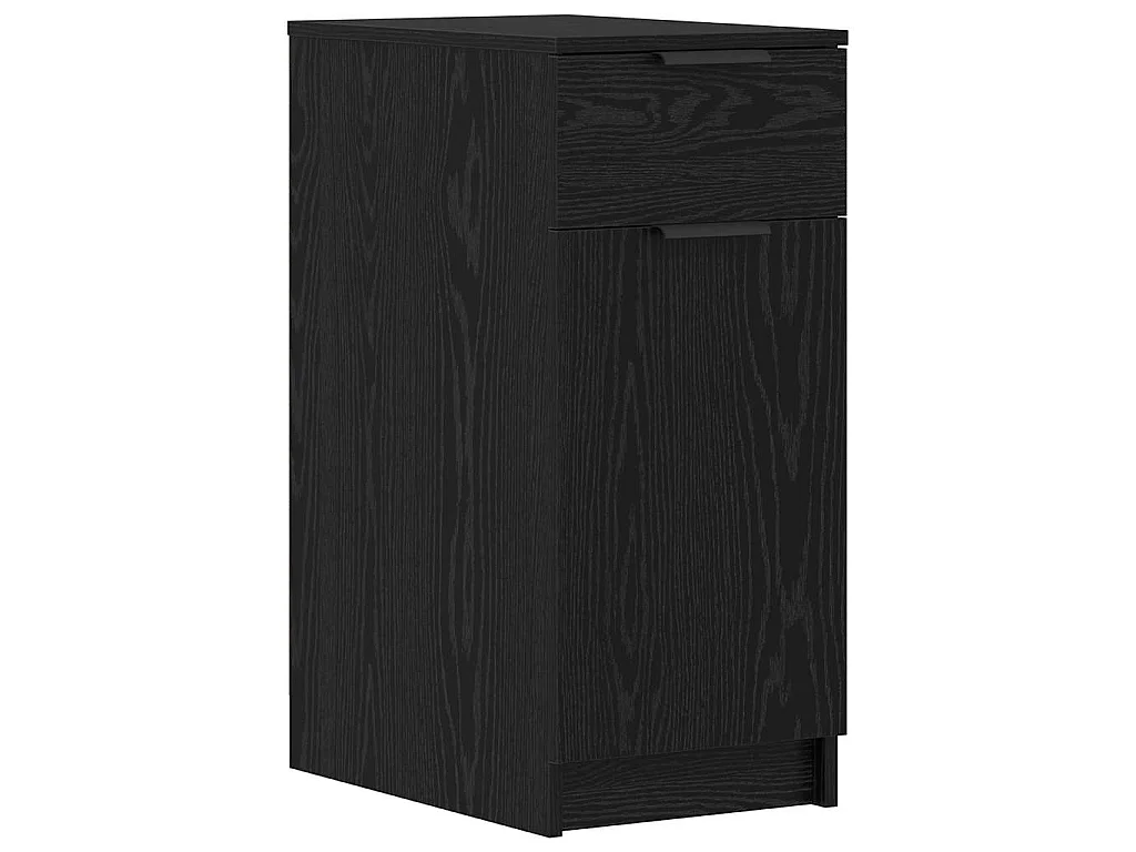 Scrivania in rovere nero 133 x 50 x 75 cm in legno ingegnerizzato