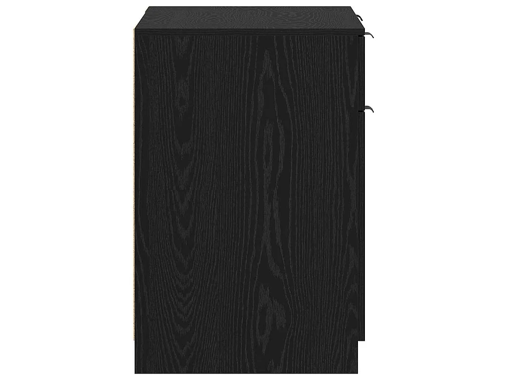 Scrivania in rovere nero 133 x 50 x 75 cm in legno ingegnerizzato