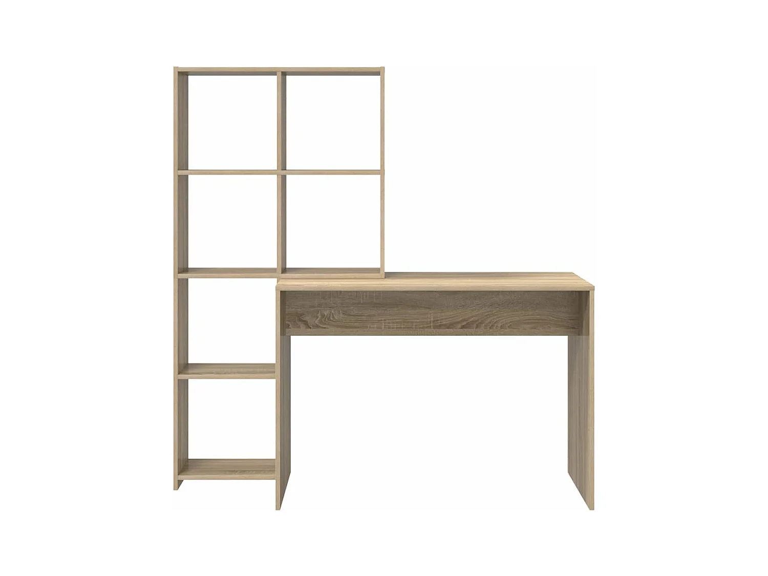 Bureau Chêne sonoma 138.5 x 55 x 143 cm Bois d'ingénierie