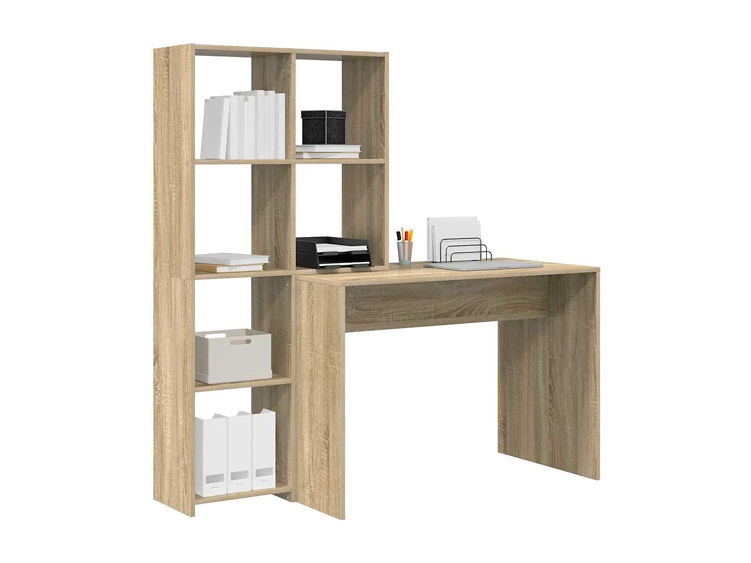 Scrivania in rovere Sonoma 138,5 x 55 x 143 cm in legno ingegnerizzato