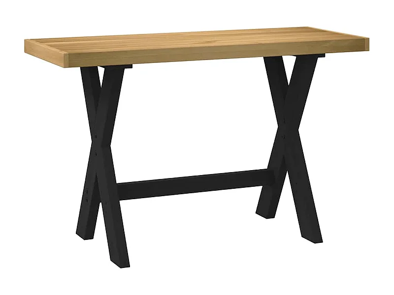 NOAIN bureau met X-vormige poten 120x50x75 cm massief grenenhout