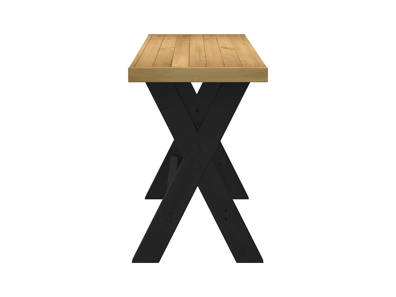 Bureau NOAIN pieds en forme de X 120x50x75 cm bois massif pin