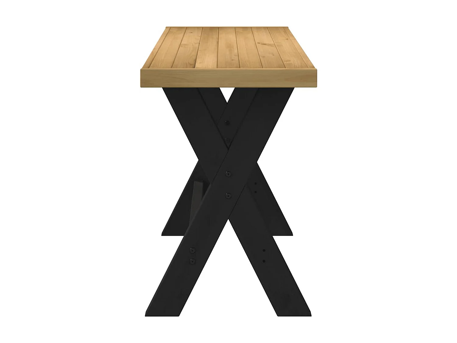 Scrivania NOAIN con gambe a X 120x50x75 cm in legno massello di pino