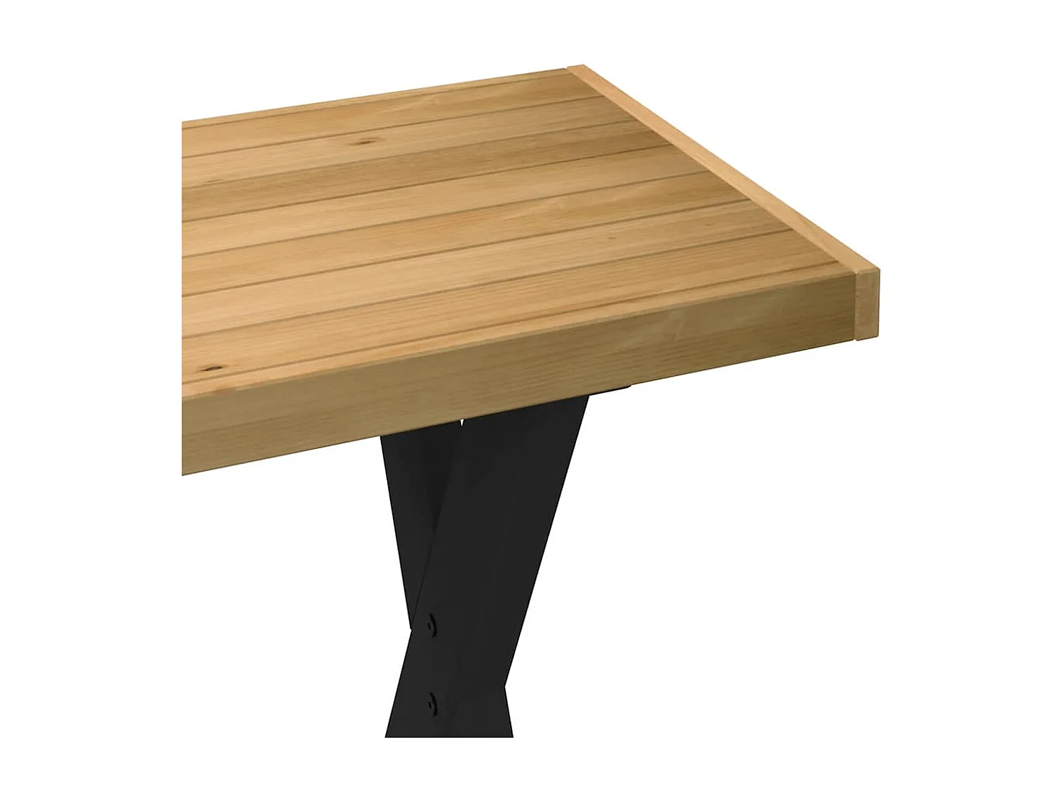 Scrivania NOAIN con gambe a X 120x50x75 cm in legno massello di pino