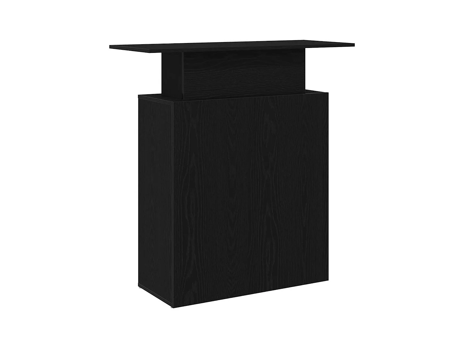 Bureau de réception noir 100x40x104 cm bois d'ingénierie