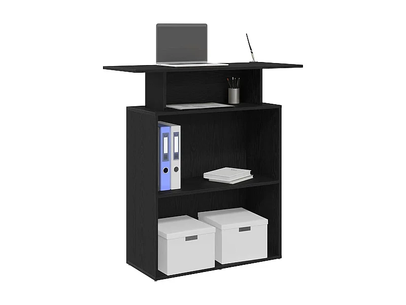 Banco reception nero 100x40x104 cm in legno ingegnerizzato