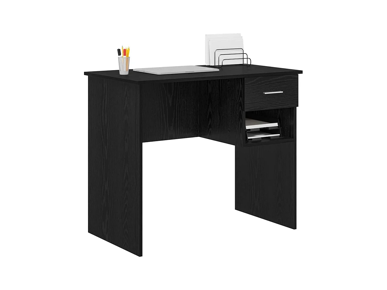 Bureau Chêne noir 90 x 49.5 x 75 cm Bois d'ingénierie