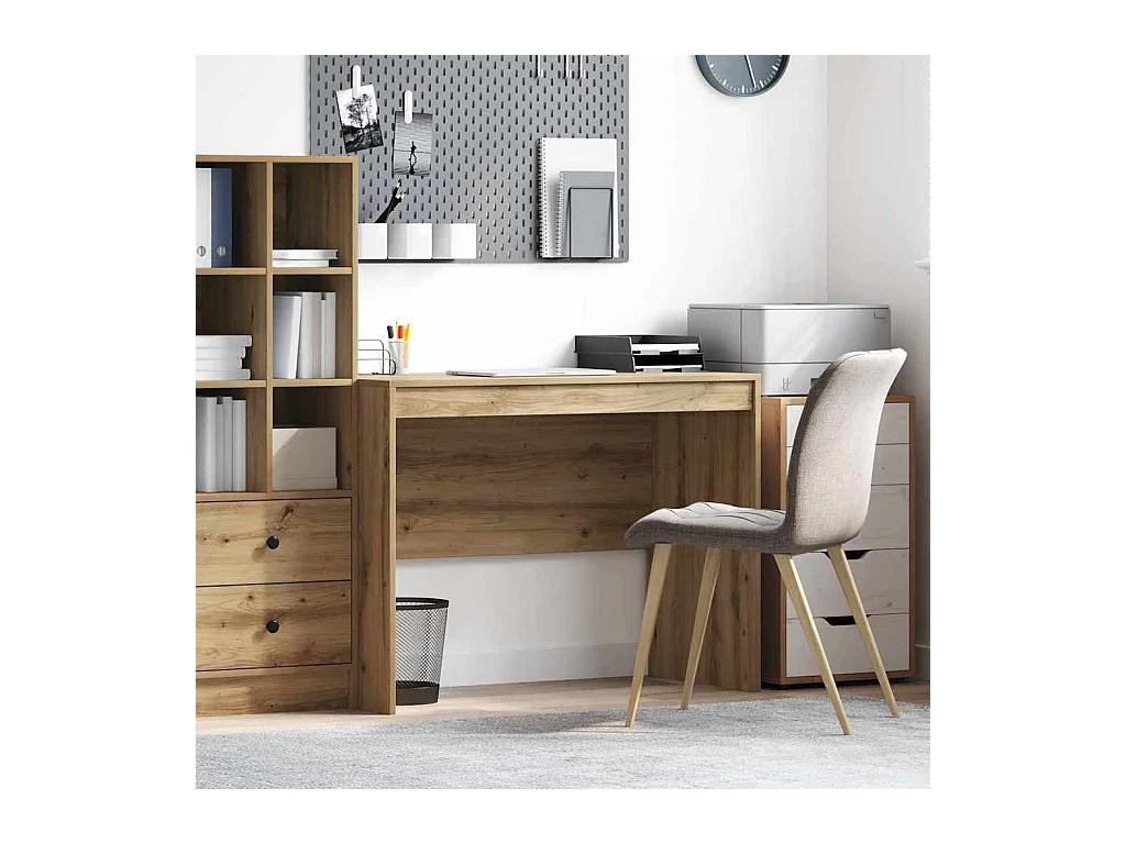 Bureau chêne artisanal 100 x 50 x 76 cm Bois d'ingénierie