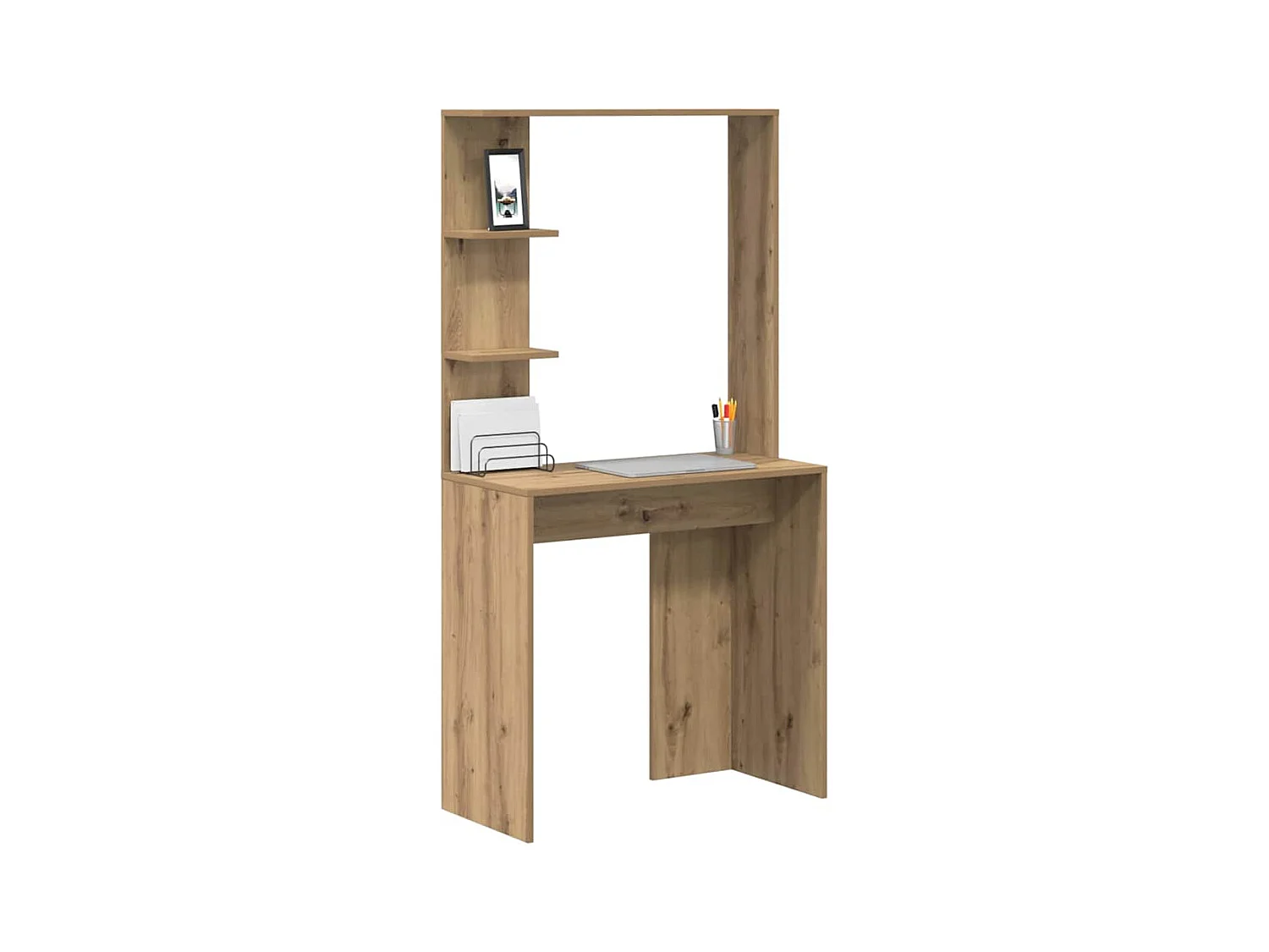 Bureau chêne artisanal 78.5 x 37 x 154.5 cm Bois d'ingénierie