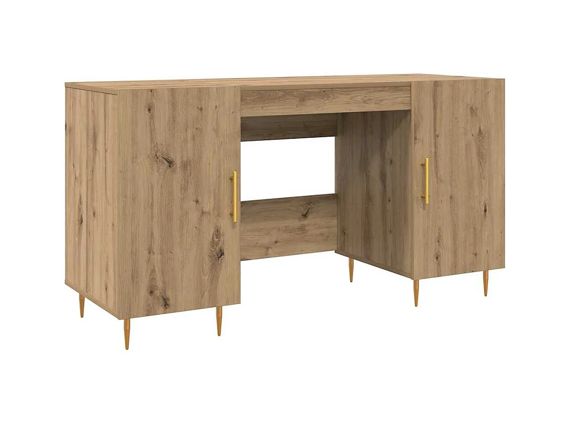 Bureau chêne artisanal 140 x 50 x 75 cm Bois d'ingénierie