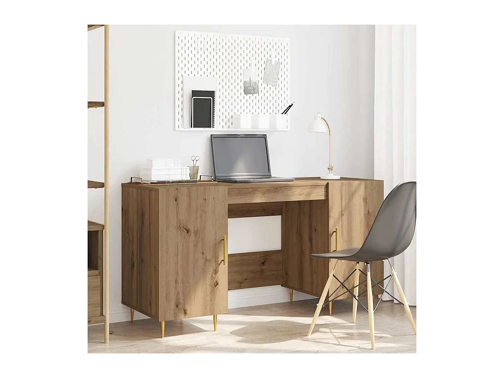 Bureau chêne artisanal 140 x 50 x 75 cm Bois d'ingénierie