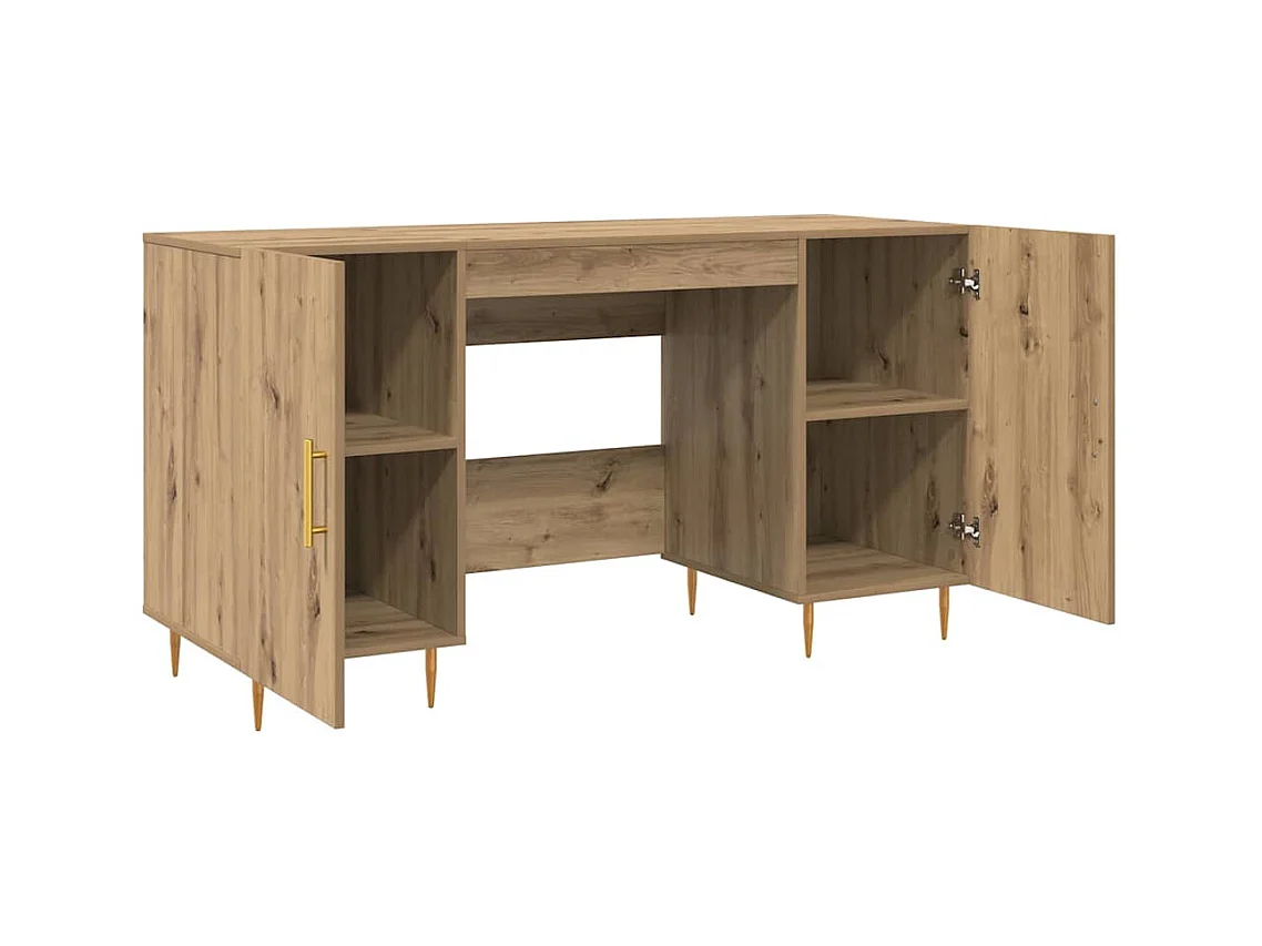 Bureau chêne artisanal 140 x 50 x 75 cm Bois d'ingénierie