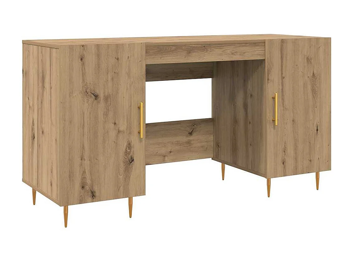 Bureau chêne artisanal 140 x 50 x 75 cm Bois d'ingénierie