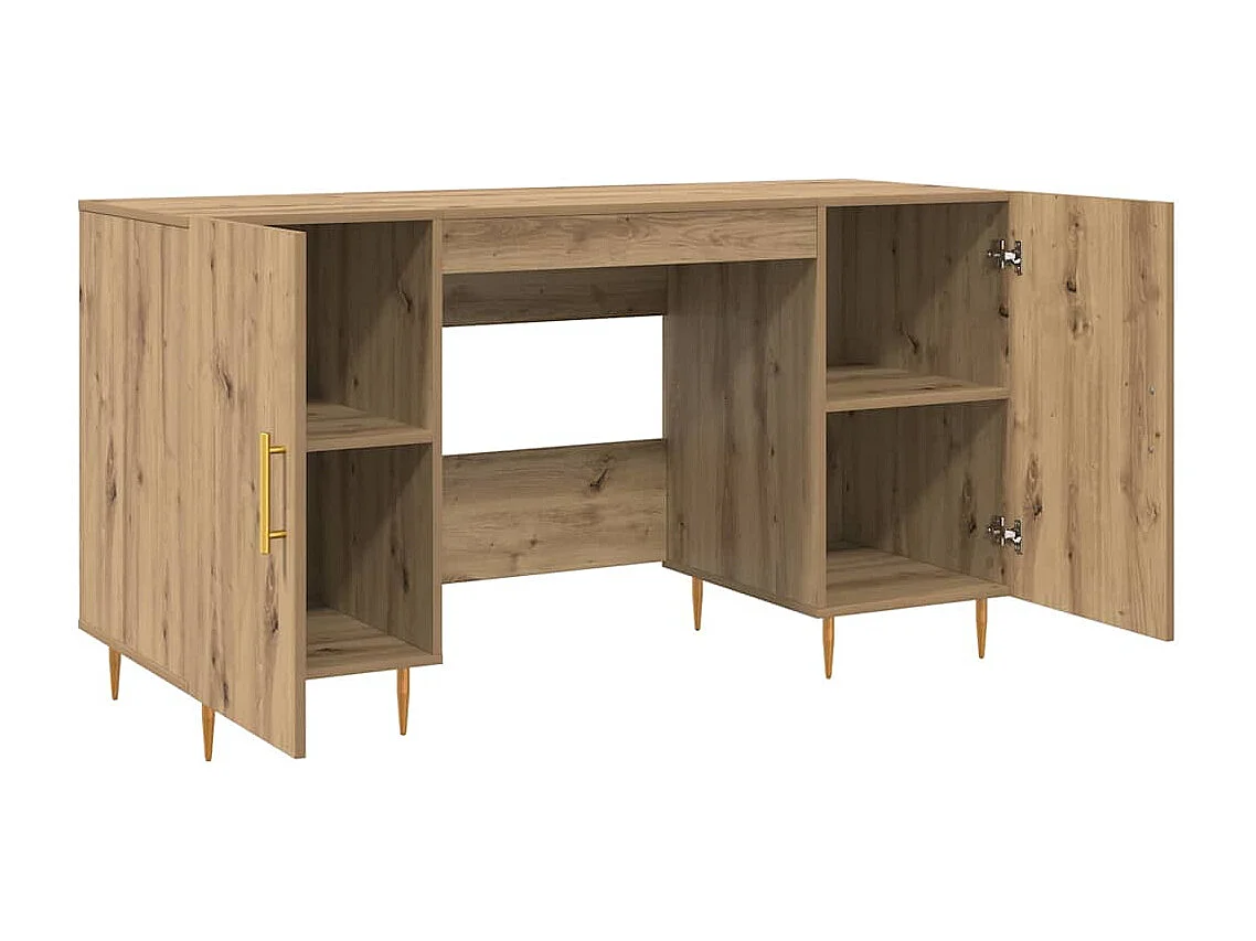 Bureau chêne artisanal 140 x 50 x 75 cm Bois d'ingénierie