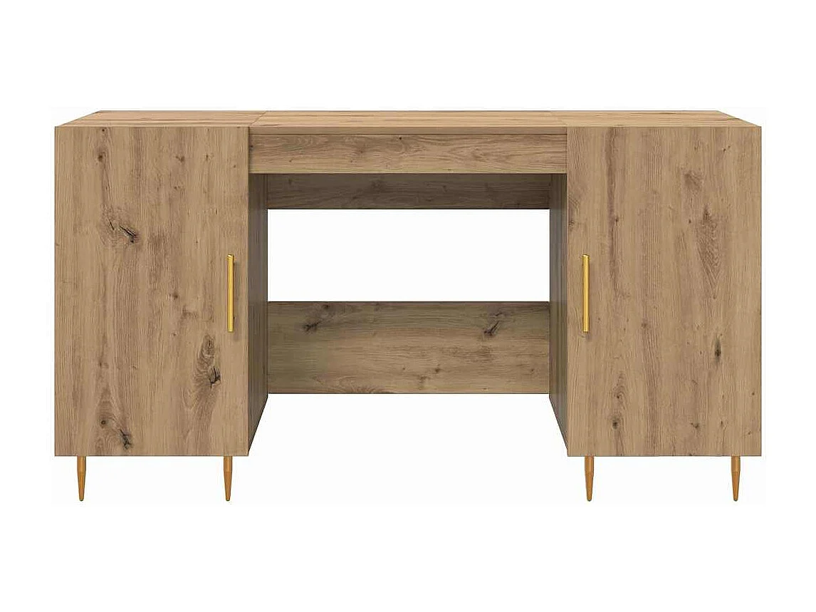 Bureau chêne artisanal 140 x 50 x 75 cm Bois d'ingénierie