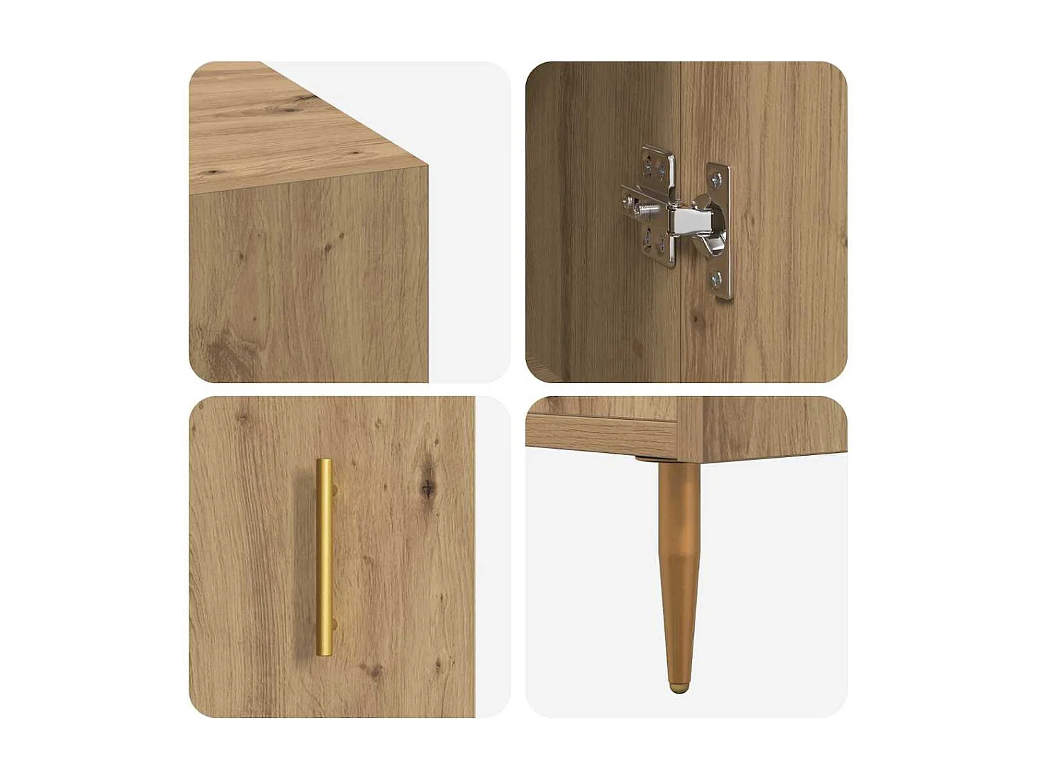 Bureau chêne artisanal 140 x 50 x 75 cm Bois d'ingénierie