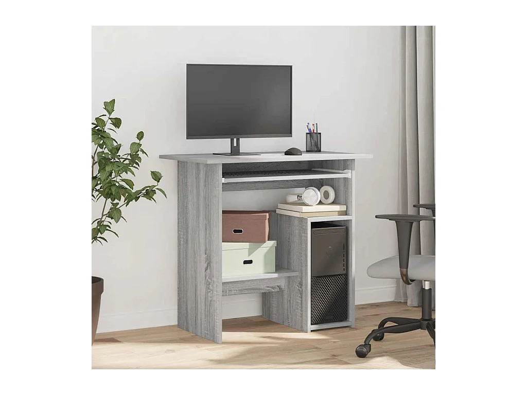 Sonoma Grey Bureau 80x45x74 cm Engineered Wood