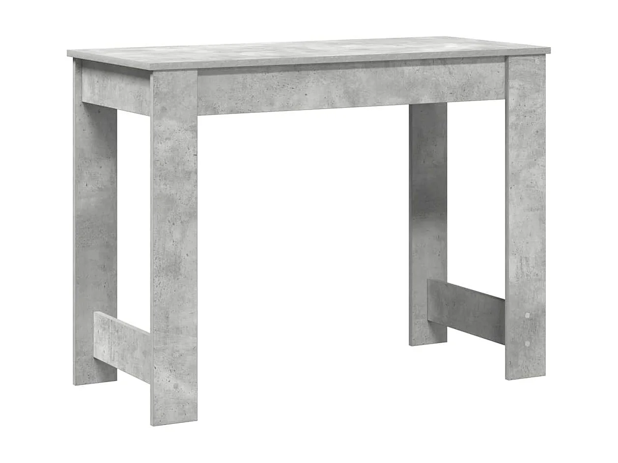 Bureau gris béton 100x45x75 cm bois d'ingénierie