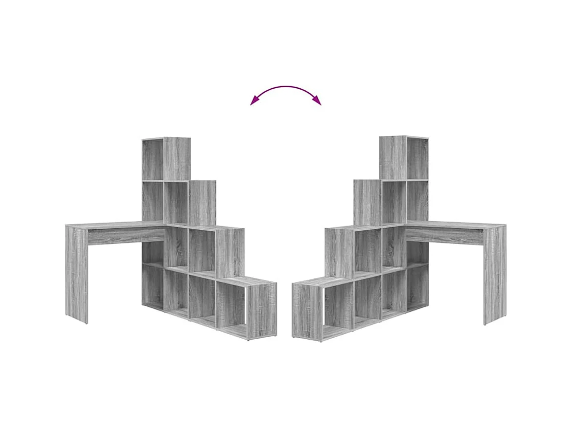 Bureau d'angle Sonoma gris 101.5 x 149.5 x 149.5 cm