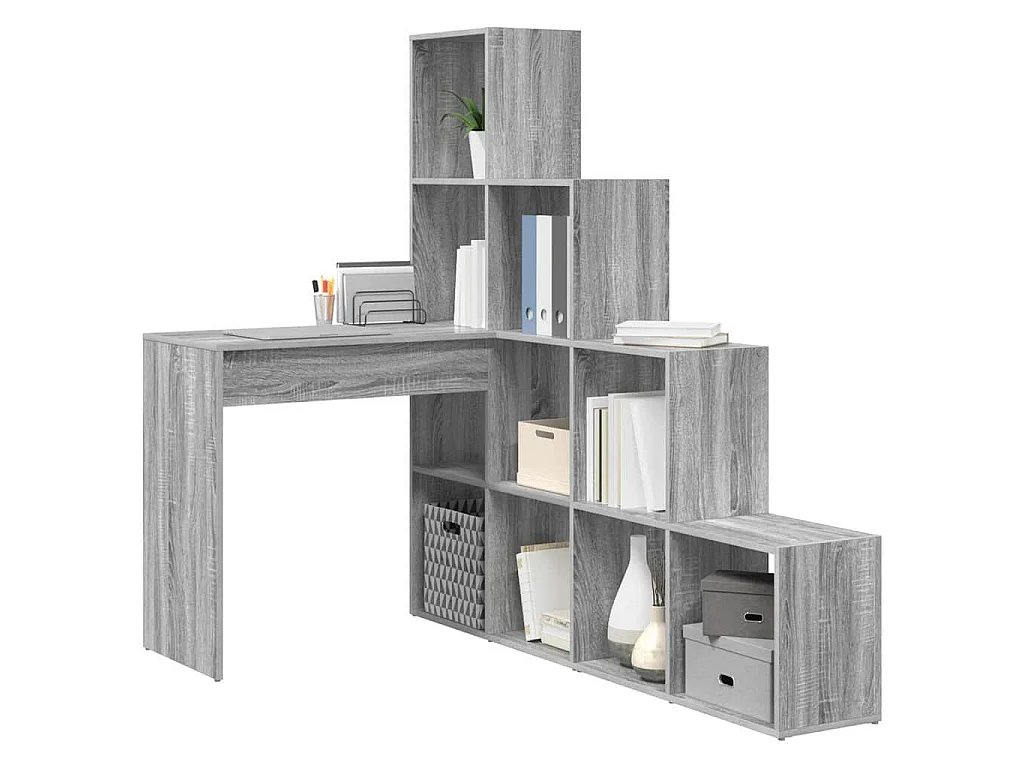 Bureau d'angle Sonoma gris 101.5 x 149.5 x 149.5 cm