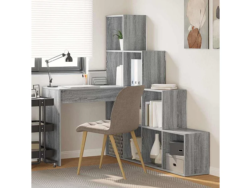 Bureau d'angle Sonoma gris 101.5 x 149.5 x 149.5 cm