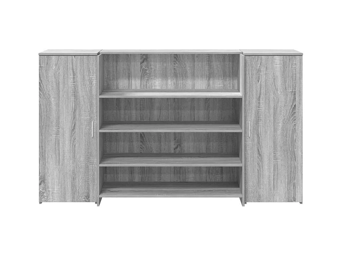 Bureau de réception sonoma gris 180x50x103,5 cm bois ingénierie