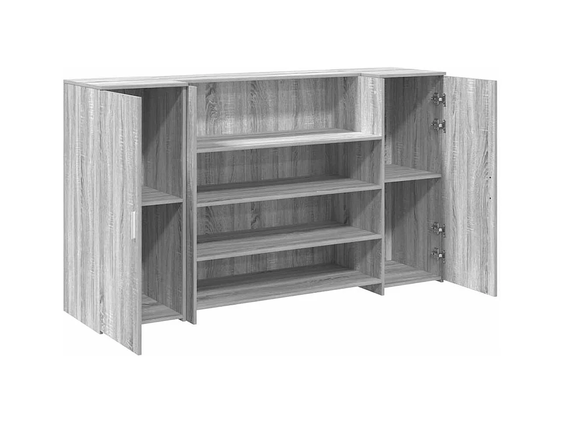 Bureau de réception sonoma gris 180x50x103,5 cm bois ingénierie