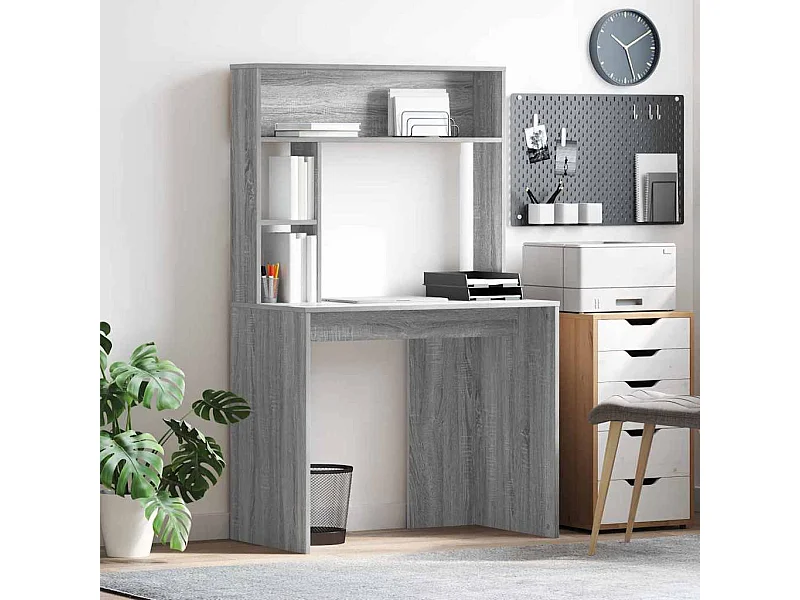 Scrivania Sonoma Grey 91 x 50 x 149 cm in legno ingegnerizzato