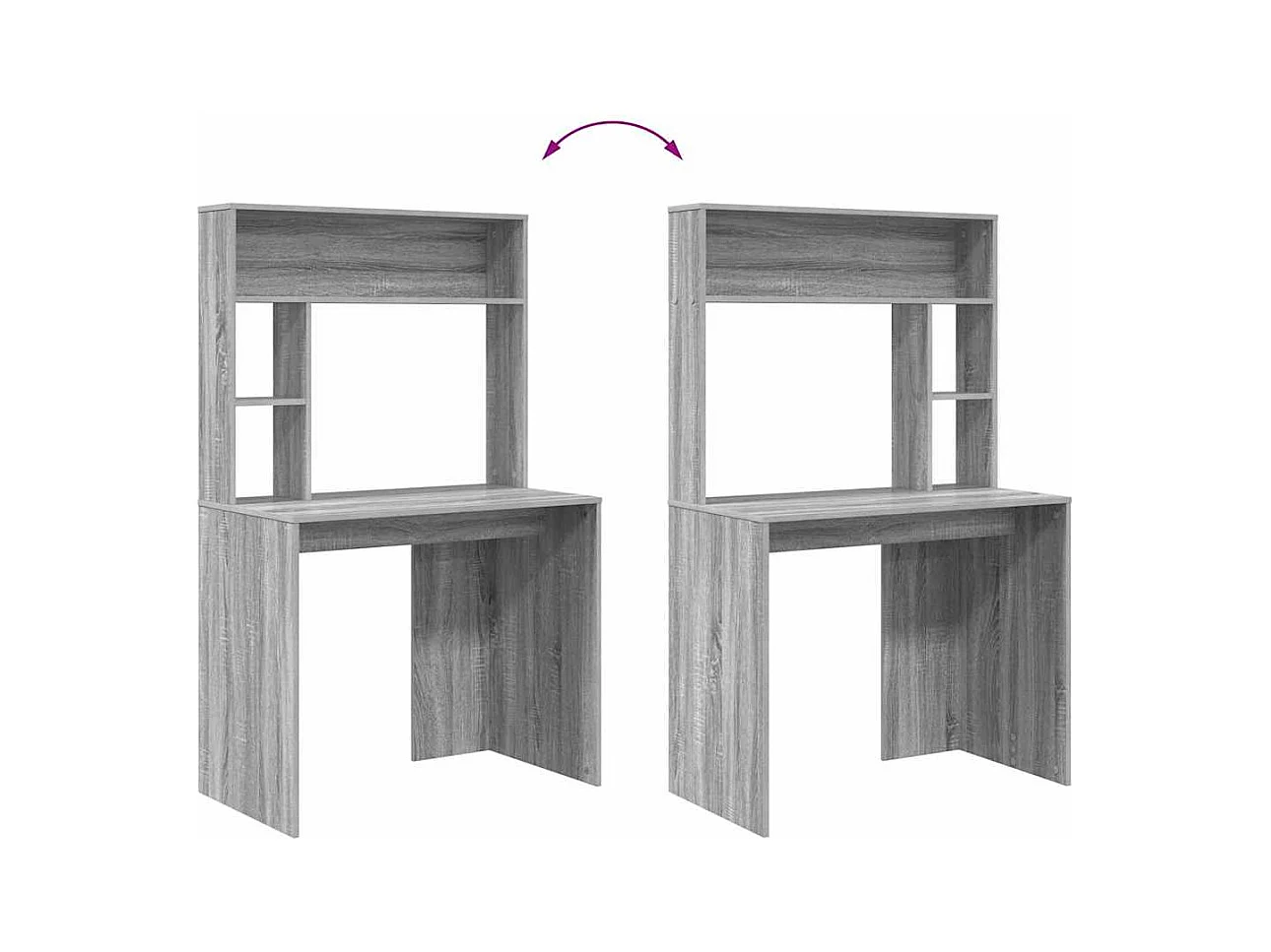 Scrivania Sonoma Grey 91 x 50 x 149 cm in legno ingegnerizzato