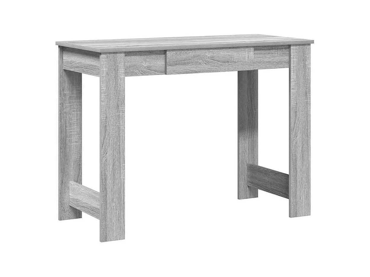 Bureau sonoma gris 100x45x75 cm bois d'ingénierie