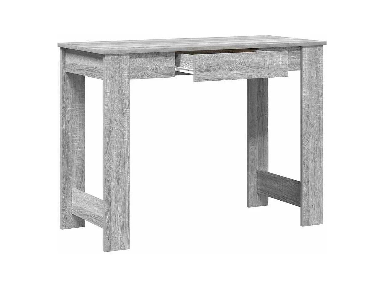 Bureau sonoma gris 100x45x75 cm bois d'ingénierie
