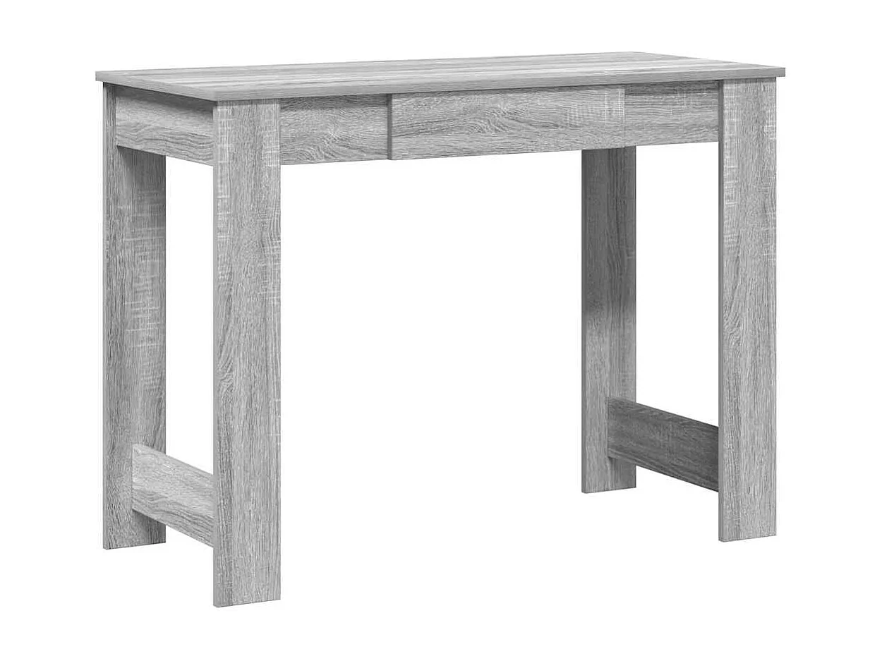 Bureau sonoma gris 100x45x75 cm bois d'ingénierie