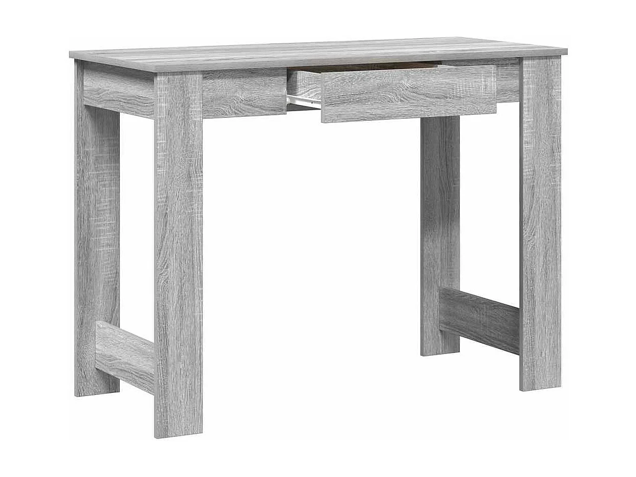 Bureau sonoma gris 100x45x75 cm bois d'ingénierie